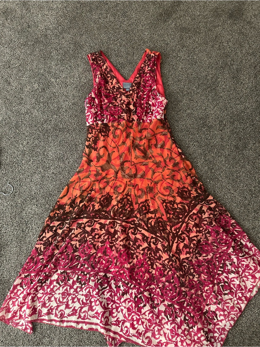 Rabbit Rabbit Rabbit Pink & Orange Printed V-Neck Maxi Dress